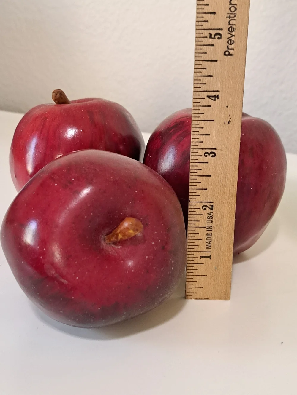 Realisitic Faux Red Apples Decor (3)